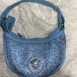 Blue Versace VIP Embellished Women's Bag